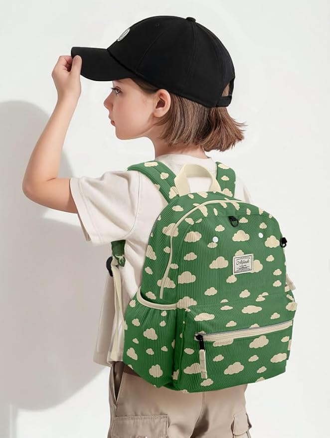 atgark Corduroy Toddler Backpack for Girls 2-5: Preschool Backpack for Girls