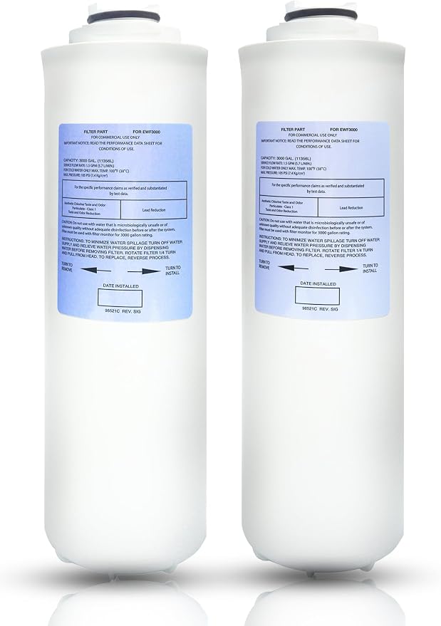 2 Pack Replacement for 51300C Filter, Compatible with EzH2O Bottle Station, Replace EWF3000, ERF750, 51299C, 55898C. (No Chip 2-Pack）