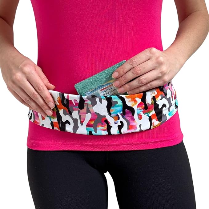 BANDI Running Belt for Women & Men – USA Made No-Bounce Adjustable Waist Pack & Secure Fanny Pack – Fits All Phones, Gels & Essentials – Zipper-Free, Medical Device Friendly