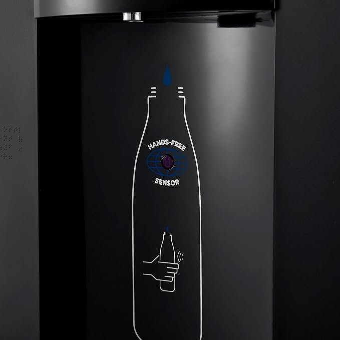 Global Industrial Surface Mount Touchless Water Bottle Filling Station, 3600 Gallon Capacity PFAS Filter, 1.0 GPM, for Use in Warehouse School Office Hotel