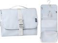 pack all Hanging Travel Toiletry Bag, Foldable Cosmetic Bag with Multiple Compartments, Water-Resistant Makeup Bag for Toiletries, Accessories (Light Blue)