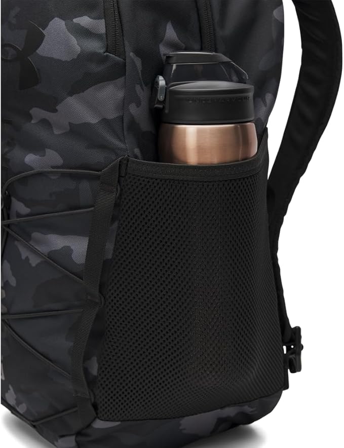 Under Armour Unisex Hustle Sport 6.0 Backpack, (002) Black/Metallic Black, One Size Fits Most