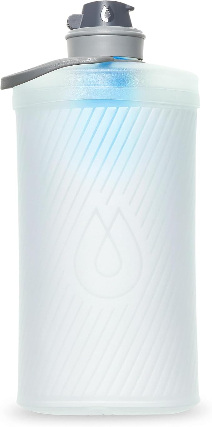HydraPak Flux+ 1.5L Filter Kit - Collapsible Backpacking Water Bottle With Integrated Water Filter - BPA Free, Ultra Light, Spill-Proof Twist Cap