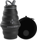 HYDAWAY Hydration Travel Pack - 17oz Collapsible Water Bottle with Flip-Top Lid and Protective Travel Case - BPA-Free, Leak-Resistant, and TSA-Friendly for Commuting, Hiking, and Traveling