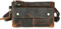 Genuine Leather Hiking Riding Travel Fanny Waist Pack Small Phone Pouch For Men Women FB811-29 (100% Leather-The 8136 Brown)
