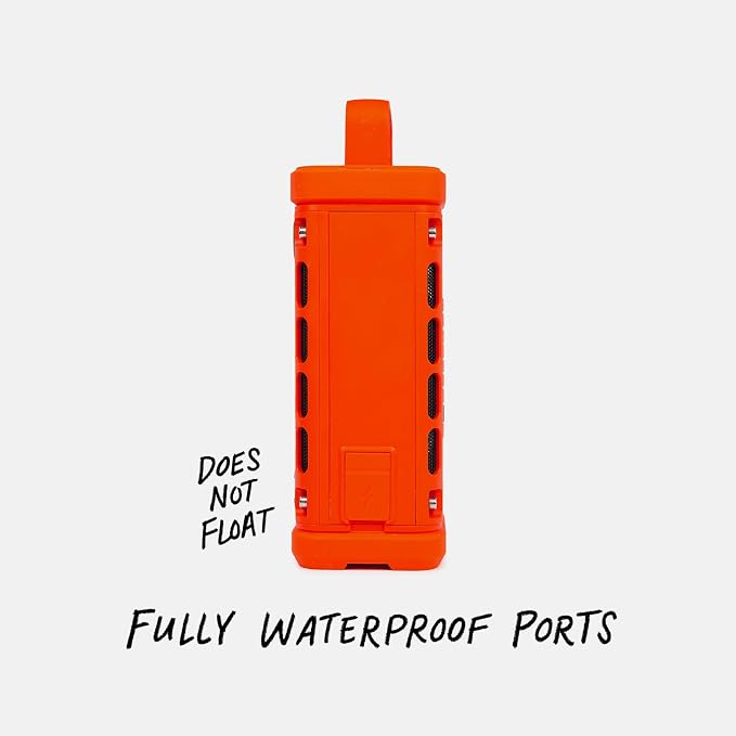 Turtlebox Ranger: Loud! Outdoor Portable Bluetooth 5.4 Speaker | Rugged, Waterproof, Ultra-Portable | Plays to 105db, Deep Bass, Shockproof, Unlimited Pairing for Full Stereo Experience, Orange