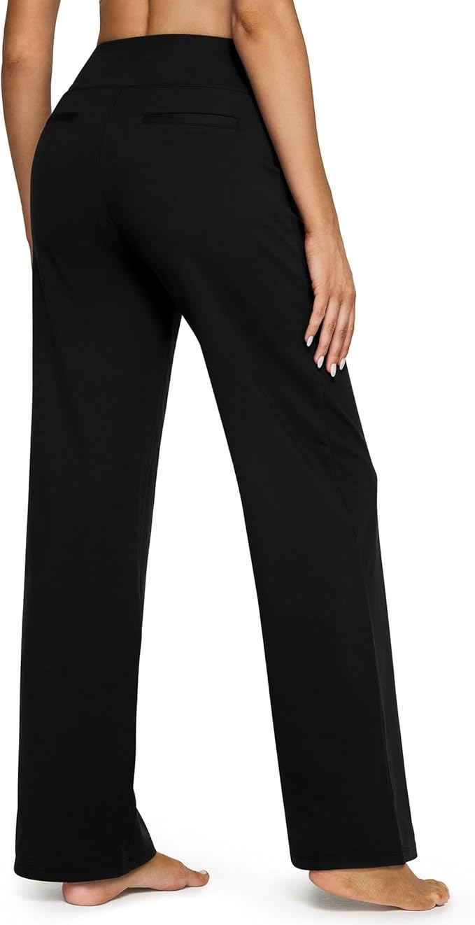 G4Free EverGoing Yoga Pants Women Wide Leg Pants with Pockets High Waist Stretch Dress Casual Sweatpants Petite/Regular/Tall