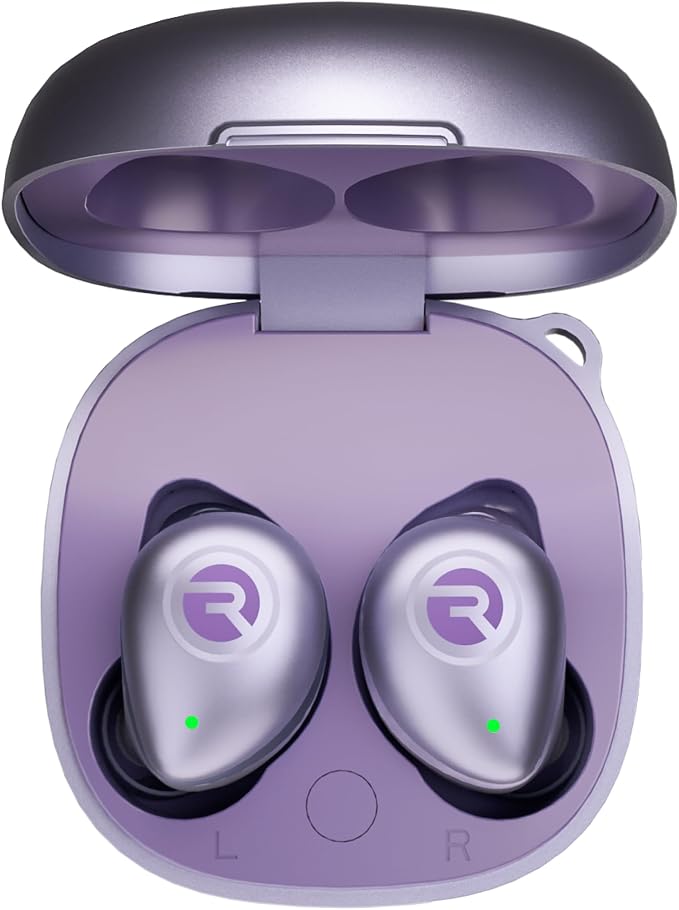 Raycon Fitness Bluetooth Wireless Earbuds + Microphone with Active Noise Canceling, Sweat & Water-Resistant Earphones, Running Headphones, Ear Buds Wireless Bluetooth 56 Hours Playtime (Purple)