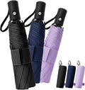 Compact Travel Windproof Umbrella, 43" Auto open/close Folding Quick Dry Umbrellas for Rain, Lightweight Portable Small for Backpack Car, Thoughtful Gift for Women Men Kids, TSA Approved