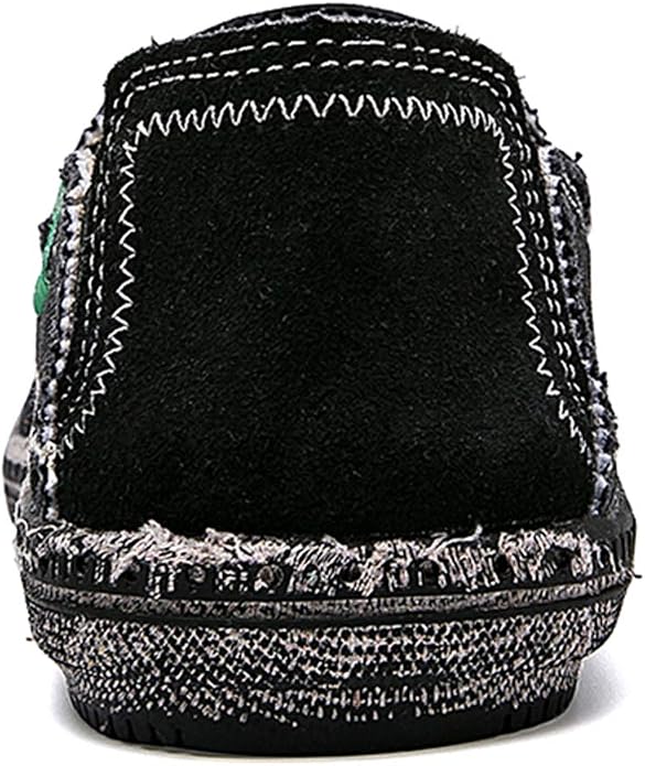 CASMAG Men's Casual Cloth Shoes Canvas Slip on Loafers Leisure Vintage Flat Boat Shoes