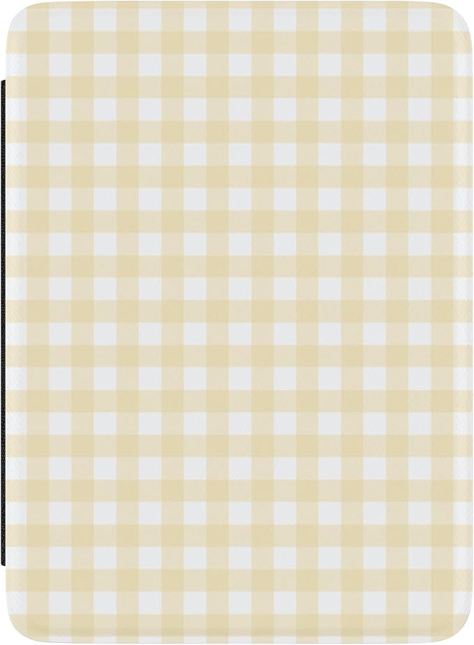Casely Kindle Case | Pastel Picnic | Yellow Gingham | Compatible with 7” Kindle Colorsoft and 7” Kindle Paperwhite (12th Gen 2024 Models)