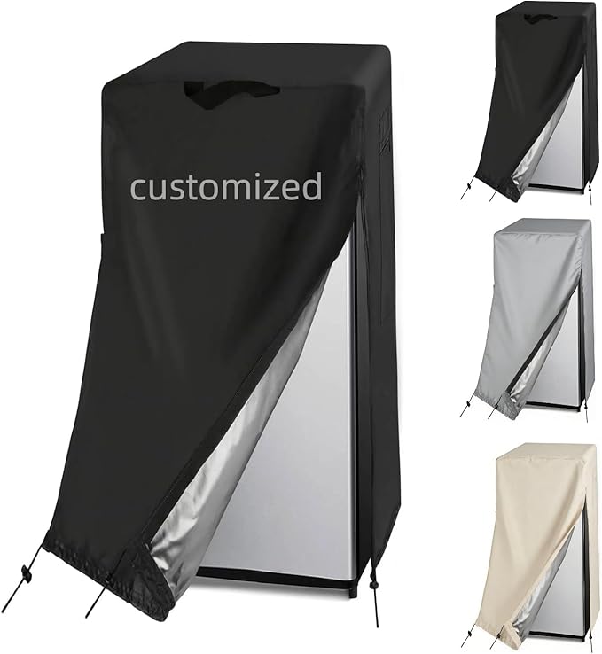Customized Size Refrigerator Cover, Customized Cover Waterproof for Protecting Upright Freezers/Beverage Refrigerator/Large Cold Rooms