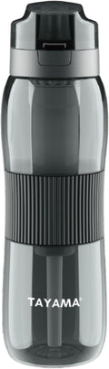 Tayama 25 oz. Black Tritan Alkaline Filtering Water Bottle, BPA-Free