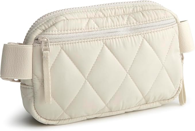 Vera Bradley Women's Featherweight Woodward Small Belt Bag, Pumice Stone, One Size