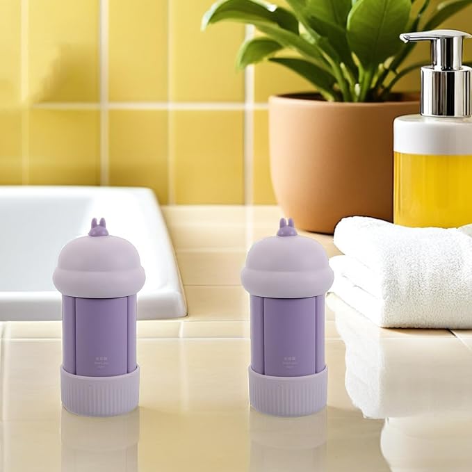 2pcs Portable Silicone Travel Bottles, 4-in-1 Leak-Proof Squeeze Containers Set, Liquid Toiletry Bottles for Travel, Camping, Gym, Daily Use 60ml