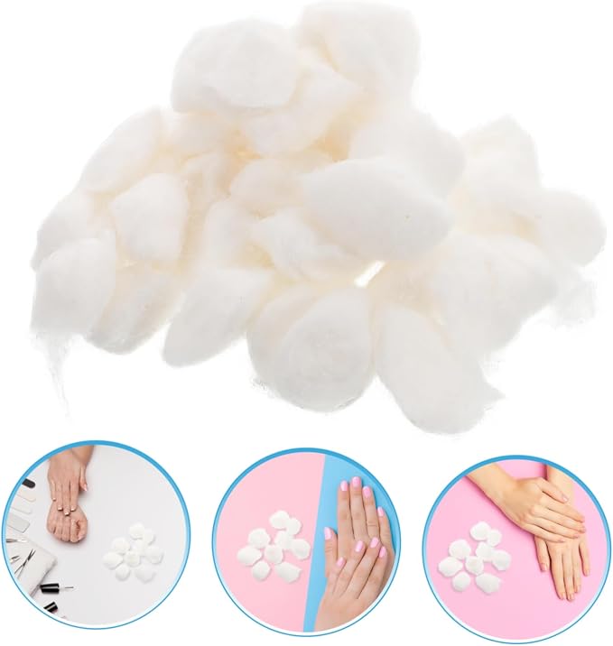 LIFKOME Pure Cotton Balls for Makeup Removal 500g Soft Absorbent Organic Cotton for Nail Care and Cosmetic Use for Gel Polish Removal and Hygiene