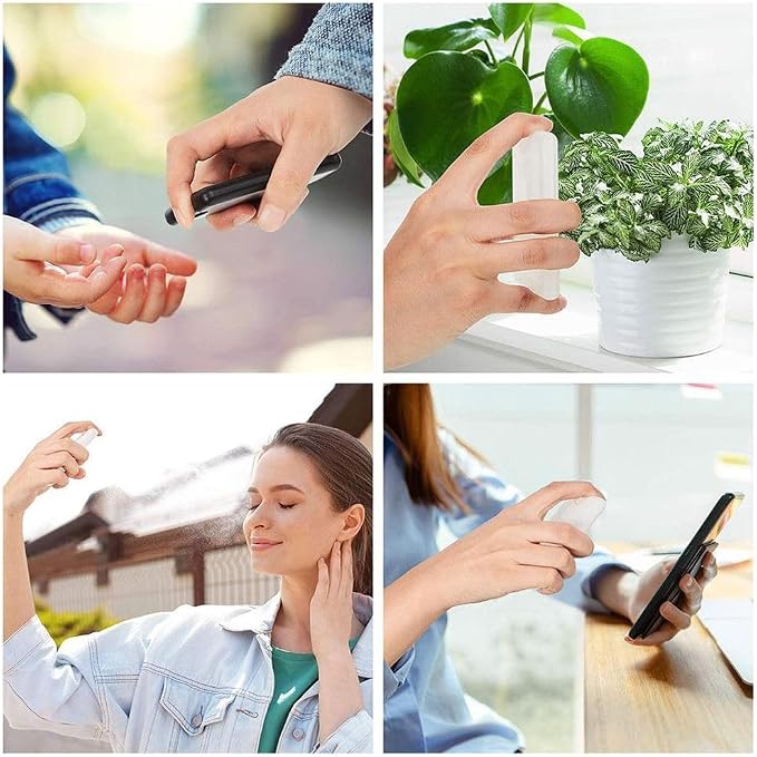 5Pcs 20ml/ 0.67oz Card Type Spray Bottles Refillable Perfume Atomizer Container Portable Fine Mist Spray Bottle Travel Bottle(green)