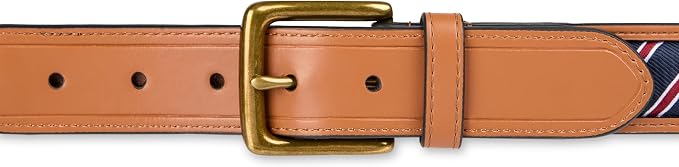 Tommy Hilfiger Men's Fabric Inlay Casual Belt With Classic Harness Buckle