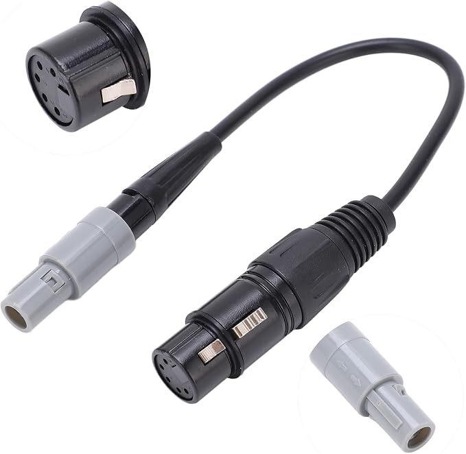 Aviation Headset Adapter 6pin to 5pin XLR High Density Sponge Helicopter Headset Adapter Shielded Wire Portable Lightweight for Aircraft Earphone Transfer ABS Sponge 30cm
