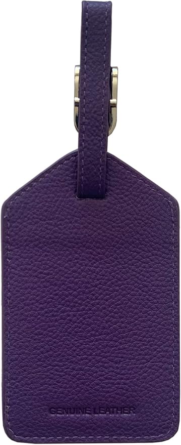 Personalized Monogrammed Leather Luggage Tags - 3 Pack