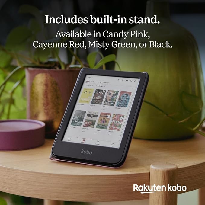 Kobo Clara Colour/BW SleepCover Case |Dusk Blue | Sleep/Wake Technology | Built-in 2-Way Stand | Vegan Leather | Compatible with 6” Kobo Clara Colour/BW eReader