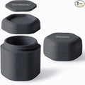 Cadence Travel Containers - 2 Piece Haircare Set - Magnetic Travel Capsules - For Shampoo, Conditioner, Hair Styling Product - 1 Small & 1 Medium Capsule - Shampoo & Conditioner Labels - Charcoal