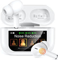 Bucephalus Wireless Earbuds, Bluetooth 5.4 Ear Buds with Smart Touchscreen Case & Noise Cancelling, 48H Playtime, Bass Stereo Sound, Compatible with iPhone/Android, Pad - Pearl White