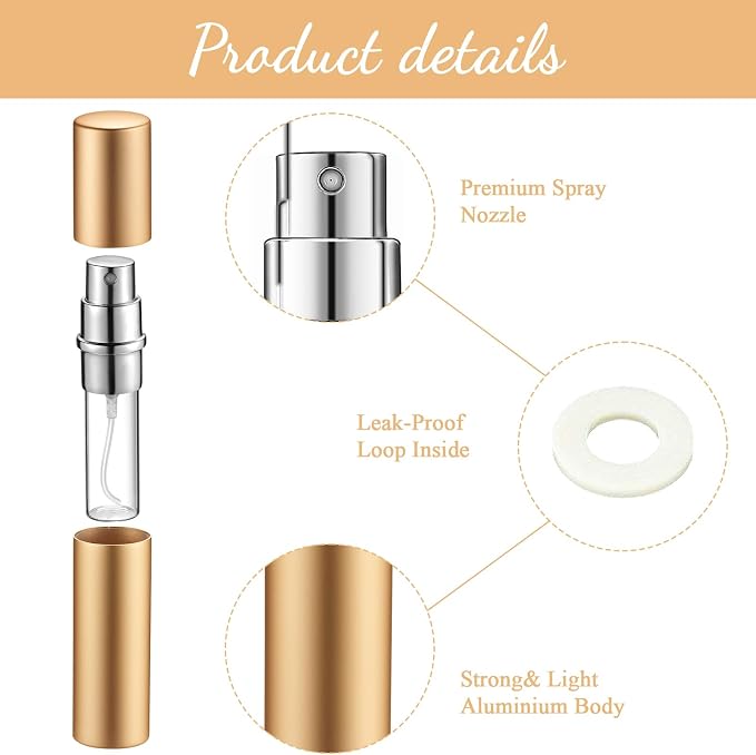 Motiskyy 70 Pcs 10 ml Refillable Perfume Atomizers Bulk - Mini Travel Cologne Sprayers with Refill Pump & Transfer Tool for Perfume Makers & Small Studios(Mixed Color)