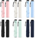Japan Pencil Umbrella, Japanese Ultra Light Mini Travel Umbrella with Upf 50+ Sun Protection, Compact Folding Pocket Parasol for Rain, Backpack, Handbag, Commute, Beach, Hiking, Outdoor Use