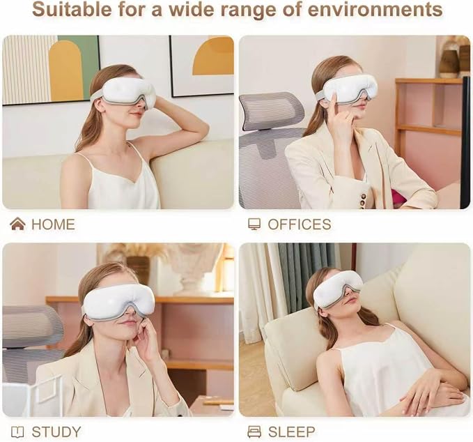 LAOBEN Eye Massager with Heat, Fathers Day Birthday Gifts for Men Women Her Him,Handheld Massager with Light-Blocking Design, Reduce Strain