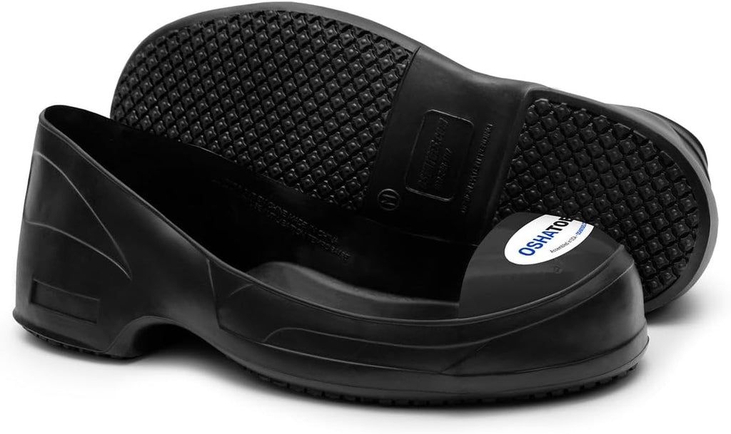 Oshatoes ARC Unisex Steel Toe Shoe Covers – Chemical Resistant Natural Rubber Safety Overshoes in Color Coded Sizing