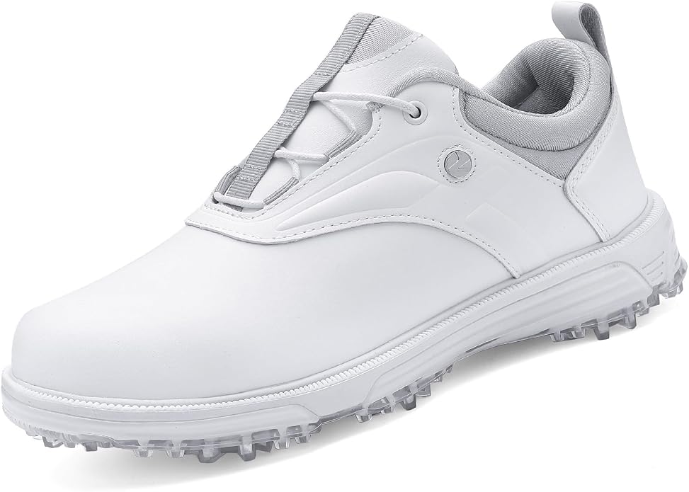 ULTIANT Mens Golf Shoes Waterproof Fixed Spikeless Sole Comfortable Outdoor Sport Shoes Size7.5-13