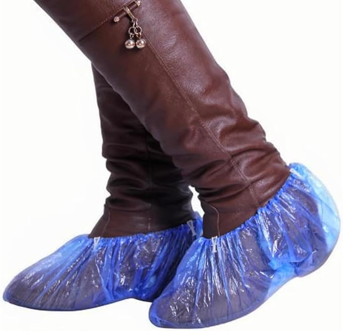 Automatic Shoe Cover Refills for Shoe Cover Dispenser/100PCS(50pairs) T-type Buckle Shoe Covers/Shoe covers for Automatic Shoe Cover Machine/Disposable Shoe Covers, Size for US 6 to 14