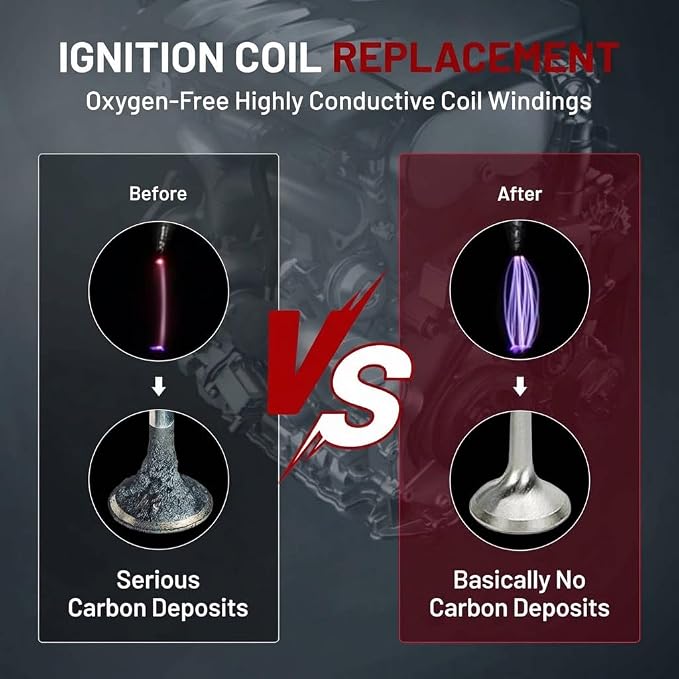 Ignition Coil Packs UF622 & Spark Plugs SP548 for Ford F150 5.0L V8 2011-2015 / for Mustang 5.0L V8 2011-2016 Replacement for UF622 DG542 48763 GN10420 C756 BR3Z-12029-A BR3E12A375AA