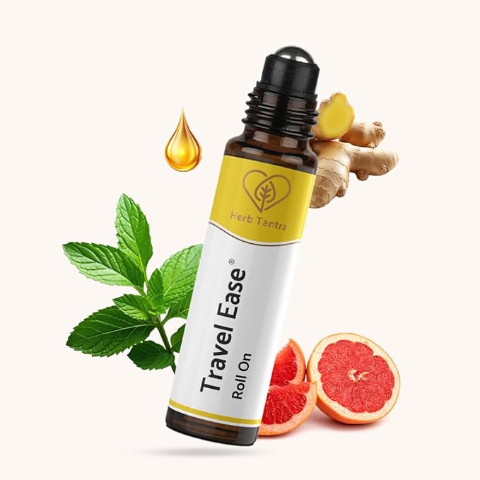 Travel Ease Roll On | Combat Motion Sickness,Morning Sickness,Vertigo, Pregnancy Nausea | Natural Non Drowsy | Road Trip Essentials