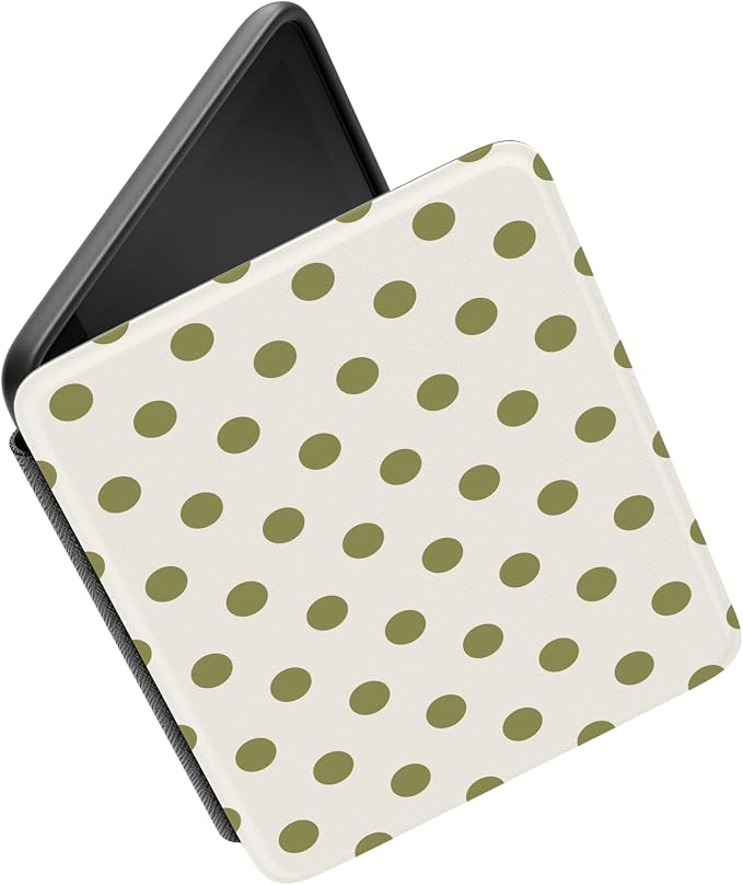 Casely Kindle Case | Spotted in SoHo | Green Polka Dot | Compatible with 7” Kindle Colorsoft and 7” Kindle Paperwhite (12th Gen 2024 Models)