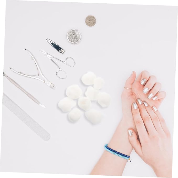 Outanaya 500g Absorbent Cotton Balls Soft Pure Cotton for Nail Polish Makeup Cleaning