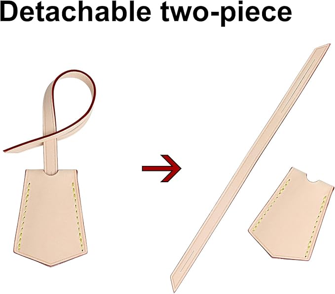 Genuine Leather Bag Decorative Hang Tag for Speedy 25 30 35,Luggage Tag, Suitcase Tag(TAG-Apricot)