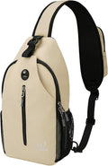 WATERFLY Crossbody Sling Backpack Sling Bag Travel Hiking Chest Bag Daypack