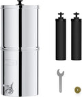 Waterdrop TK-A Gravity Water Filter System, NSF/ANSI 42&372 Standard, Reduces Lead and up to 98% of Chlorine, with 2 Black Carbon Filters and Metal Spigot for Home, Travel, 2.25G