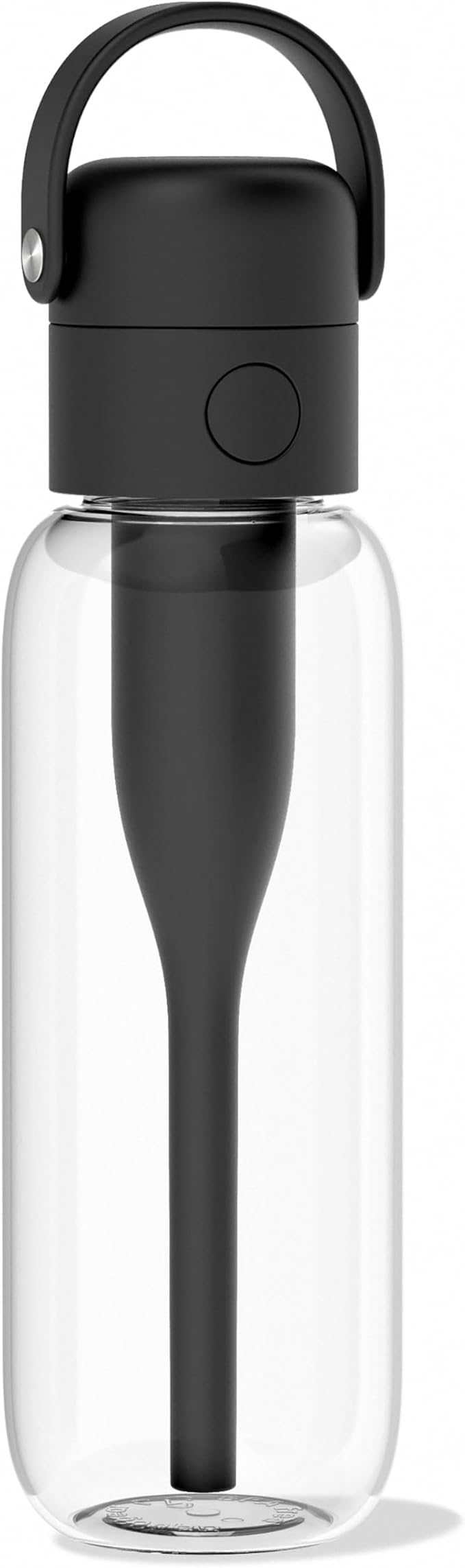 Aquagear Water Filter Bottle BPA-Free, 22oz Capacity, Removes Chlorine, PFOA/PFOS Forever Chemicals, 40 Gallon Filter Life, Black