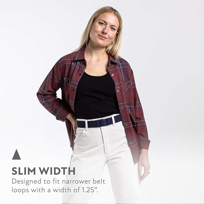 Arcade Belts A2 Slim Adventure Belt: Heavy Duty Stretch, Metal Free Buckle