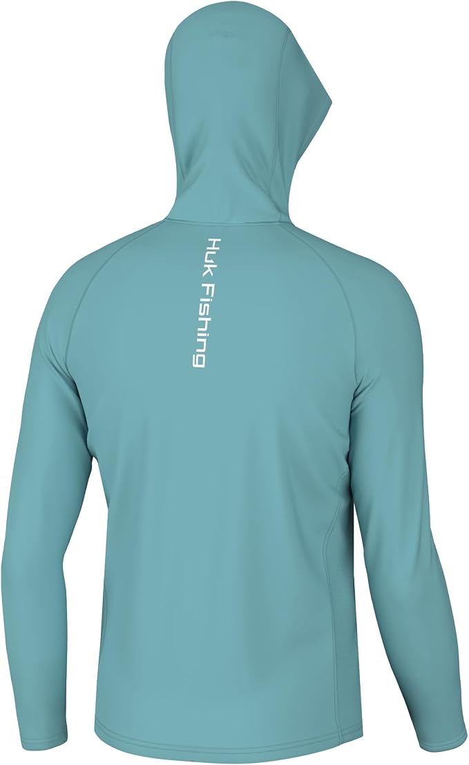 HUK Mens Pursuit Vented Long Sleeve Hoodie, Fishing Shirt with Hood
