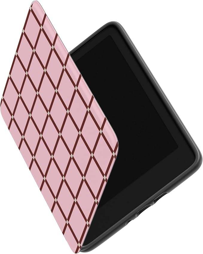 Casely Kindle Case | Uptown Gridlock | Pink Checkerboard | Compatible with 7” Kindle Colorsoft and 7” Kindle Paperwhite (12th Gen 2024 Models)