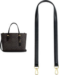 jiesinlov Vachetta Leather Straps Replacement Crossbody, Purse Shoulder Strap for Gracefull Bags (W0.7in,L47in-Black)
