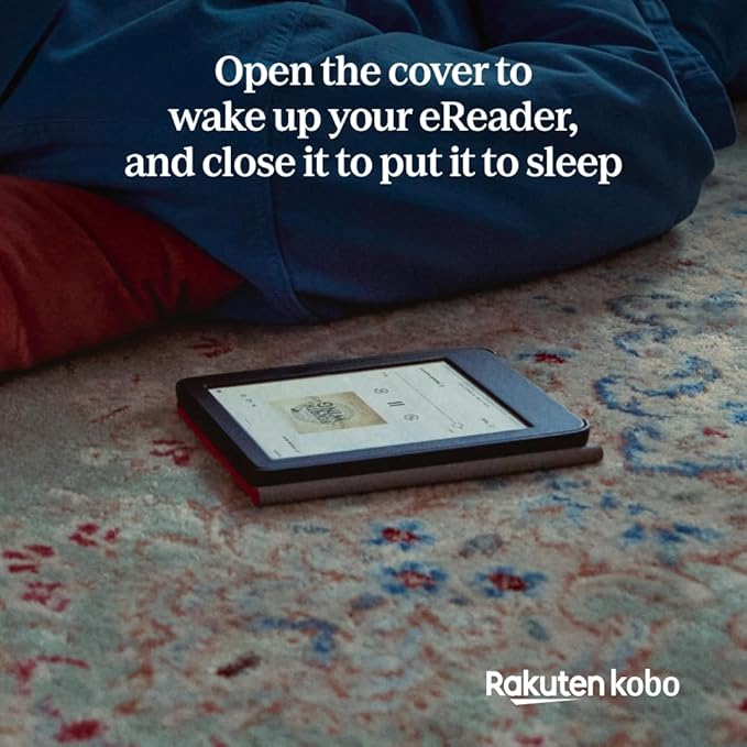 Kobo Clara Colour/BW SleepCover Case | Black | Sleep/Wake Technology | Built-in 2-Way Stand | Vegan Leather | Compatible with 6” Kobo Clara Colour/BW eReader