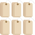 Sayglossy 1000 Pcs Blank Manila Shipping Tags with Wire 4 3/4" x 2 3/8" Khaki Paper Hang Luggage Price Asset Gift Label Tags