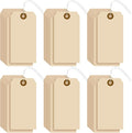 Sayglossy 1000 Pcs Blank Manila Shipping Tags with Wire 2 3/4" x 1 3/8" Khaki Paper Hang Luggage Price Asset Gift Label Tags