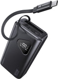 RORRY Laptop Power Bank, 25000mAh 65W Portable Laptop Charger Battery Bank PD Fast Charger Built in Retractable Cables, for iPhone 17/16/15 Series, MacBook, Samsung, Dell, XPS, iPad, Steam Deck, Black