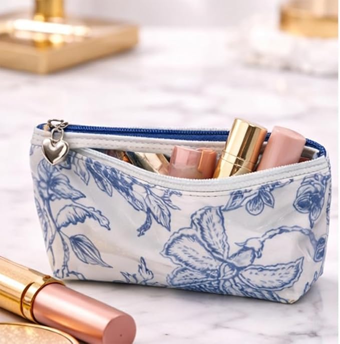 Jacaranda Living Extra Small Cosmetic Bag - Water-Resistant, PVC-Lined - Pineapple Garden